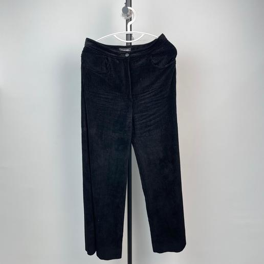 香奈儿25k条绒长裤36码黑色