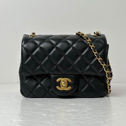 香奈儿小羊皮金球小cf底长18cm21年芯片款