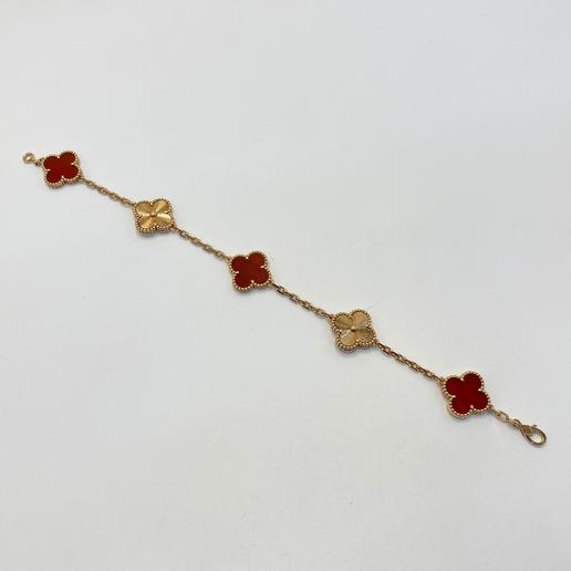 VCA镭射红五花手链25年