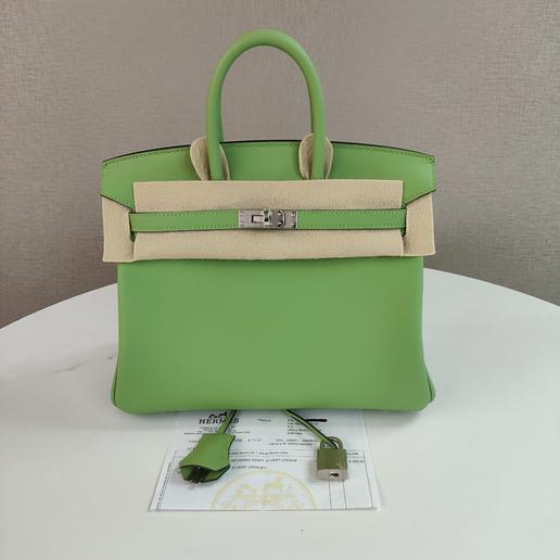 Hermes爱马仕bk25牛油果绿银扣S皮K刻
成色：全新全膜 配件：全套带票